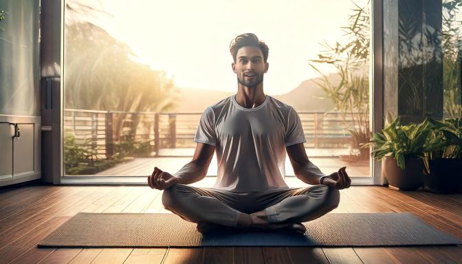 Meditation for mental health resilience.